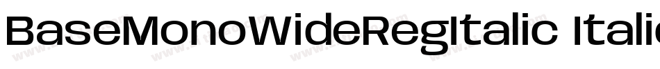 BaseMonoWideRegItalic Italic字体转换
